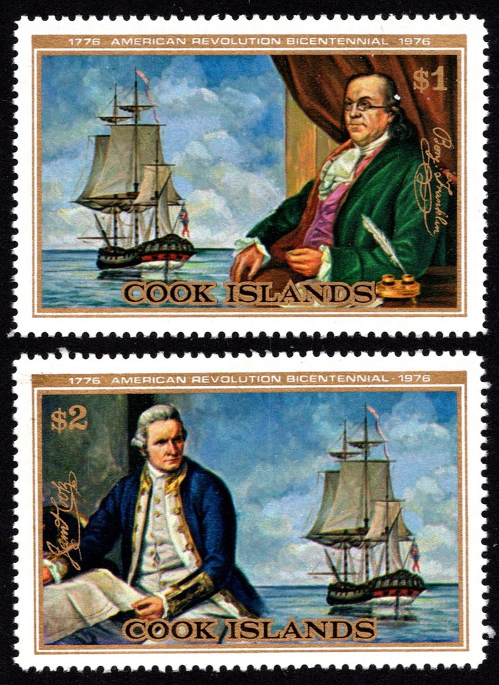 Cook Islands Scott 445-446 Mint never hinged.
