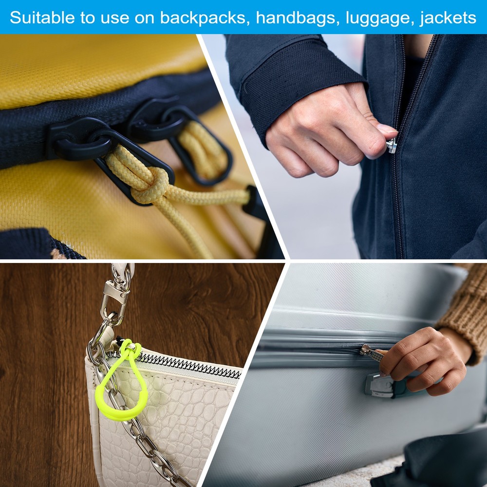 Zipper Pulls Replacement 10pcs Extension Cord Handle Tag Extender Dark Blue