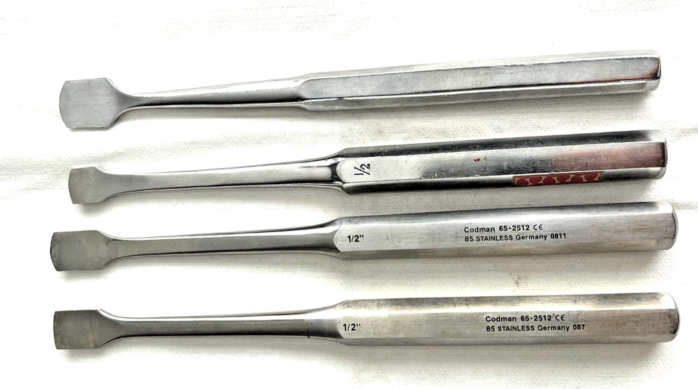 Codman 65-2512 Key Periosteal 1/2" Elevator Tip, 7-1/2" Length