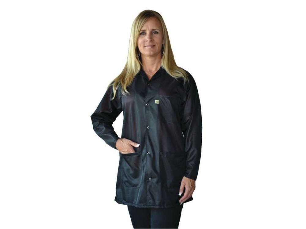Tech Wear LOJ-93-L - ESD-Safe Jacket, Black, Large