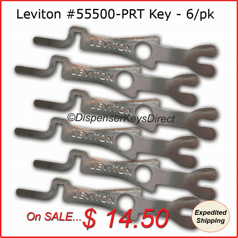 Leviton #55500-PRT - Tamper Proof Electrical Switch Key - (6/pack)