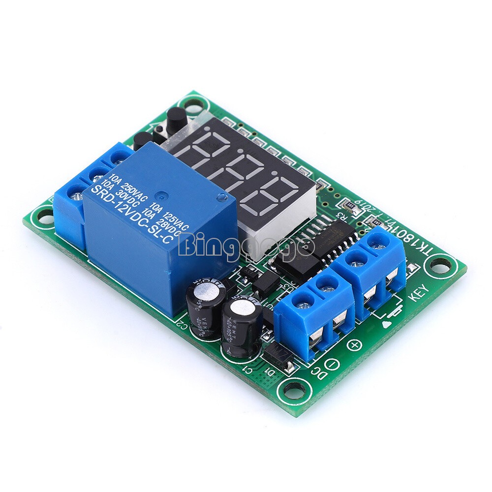DC 12V Display Delay Timing Relay Module Timer Relay Board 1-999 Seconds