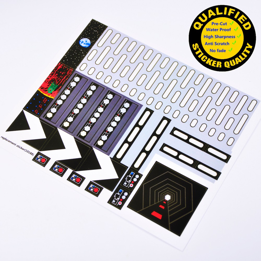 Replacement sticker for set 10188 Precut sticker