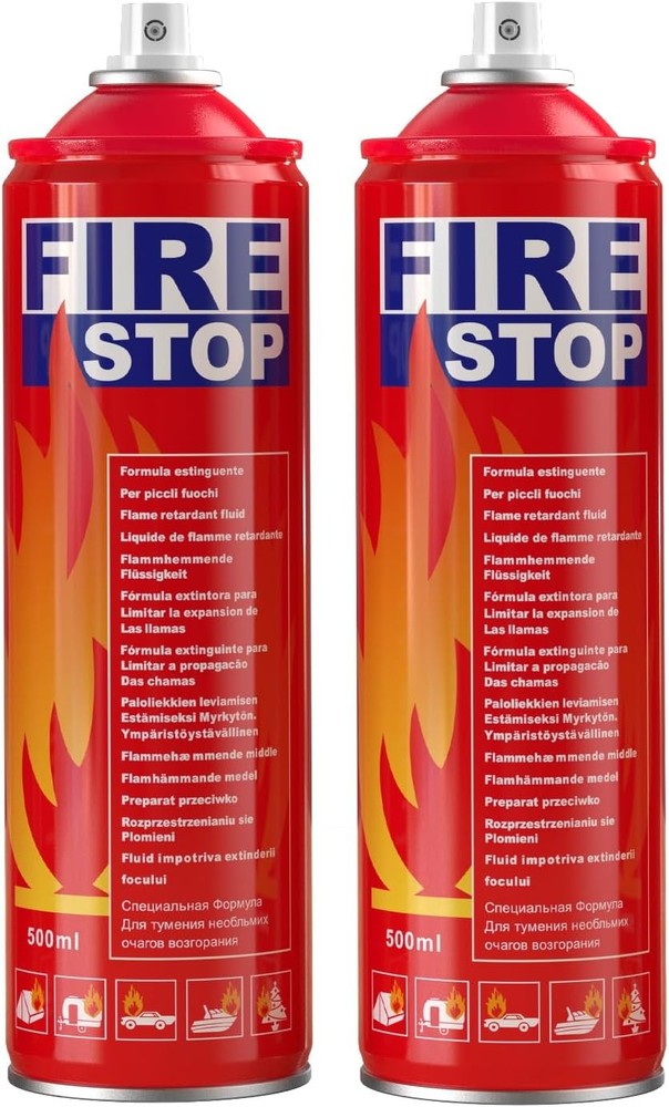 2-Pack Fire Extinguishers with Mounting Bracket for Home, Kitchen, Car