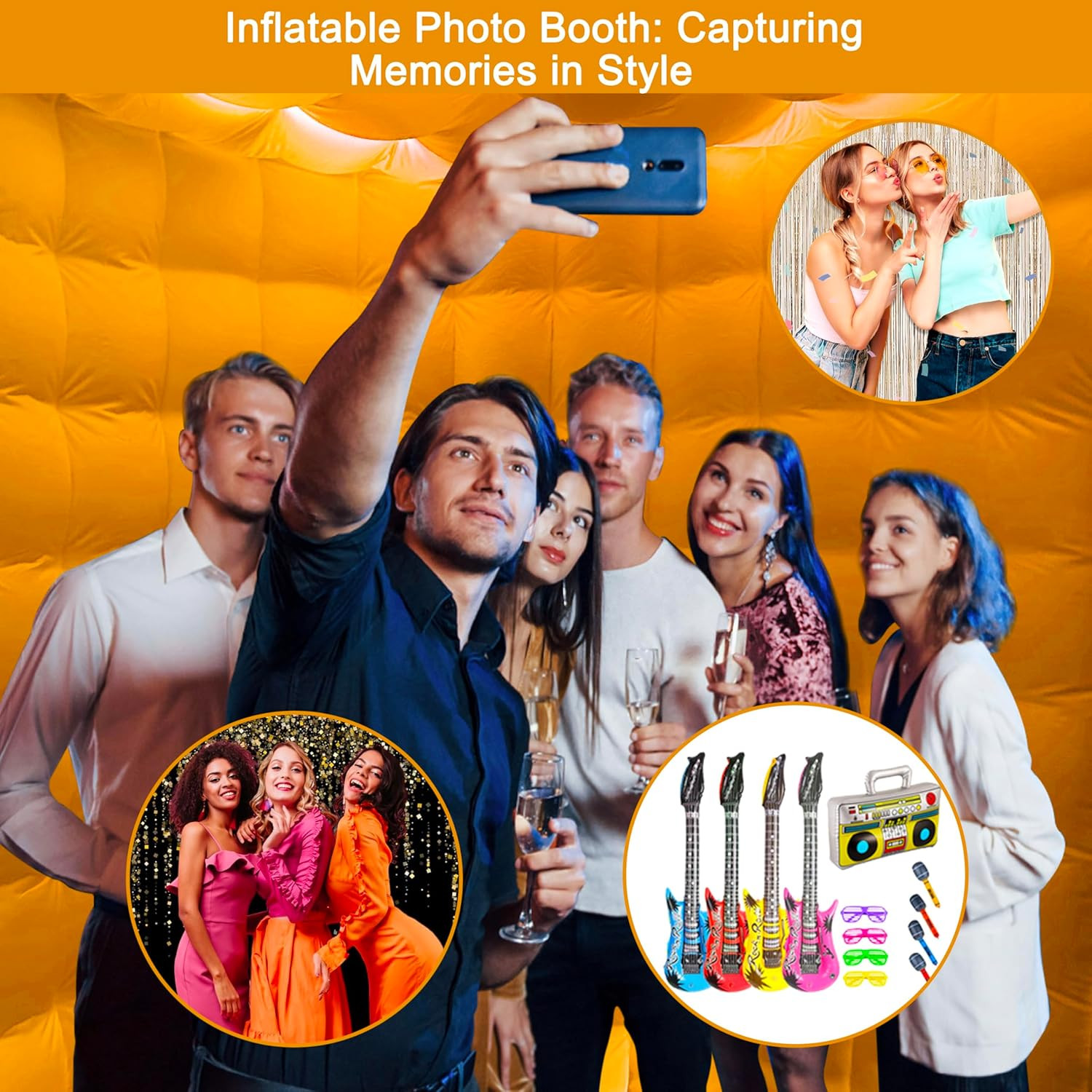 Inflatable Photo Booth, Portable Photo Booth Enclosure Tent for Weddings Parties