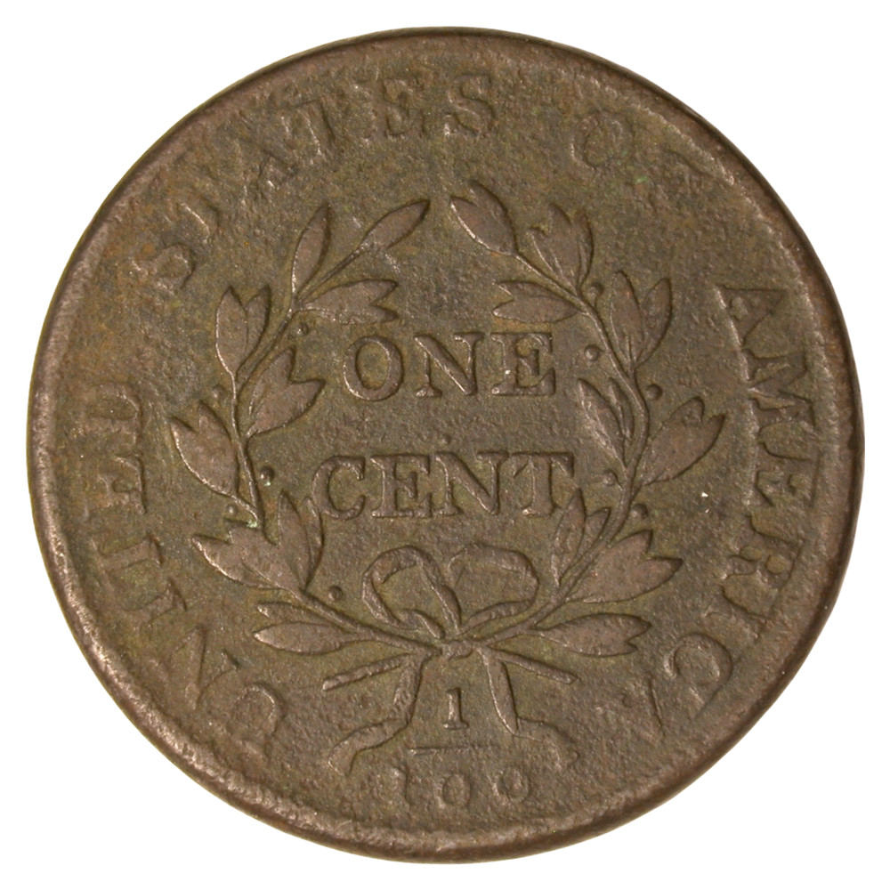 1802 Draped Bust 1¢ With Stems