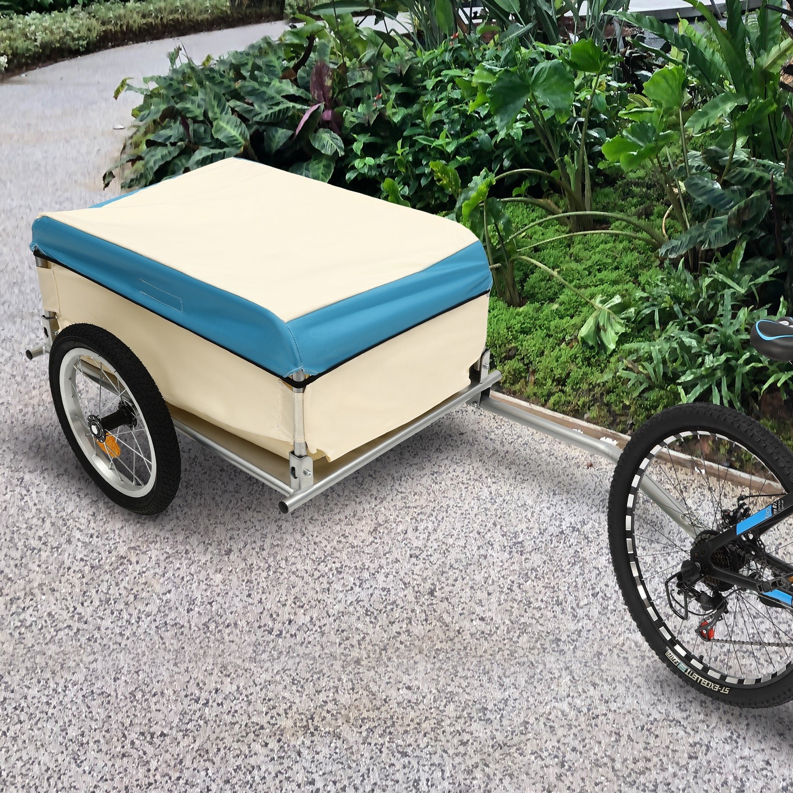 Bicycle Bike Cargo Trailer Steel Carrier Storage Cart Wheel Runner For Shopping