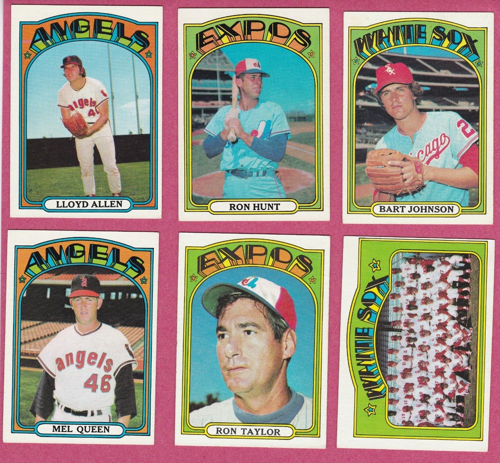 1972 Topps Baseball Cards - mostly EX+ to EXMT commons, #252 - 646