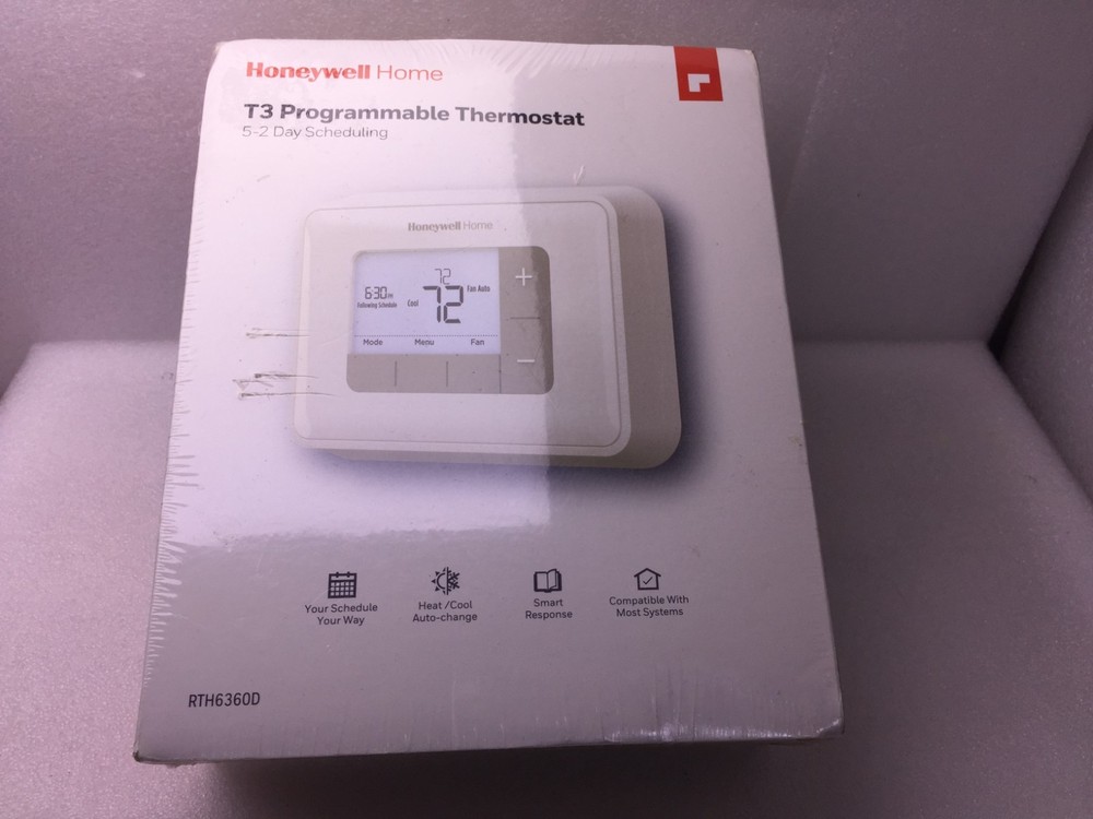 Honeywell Home T3 Programmable Thermostat ~5-2 Day Scheduling
