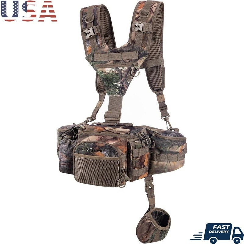 Durable Camo Hunting Backpack Stealth Multi Functional Storage Bag W/ Zippers US