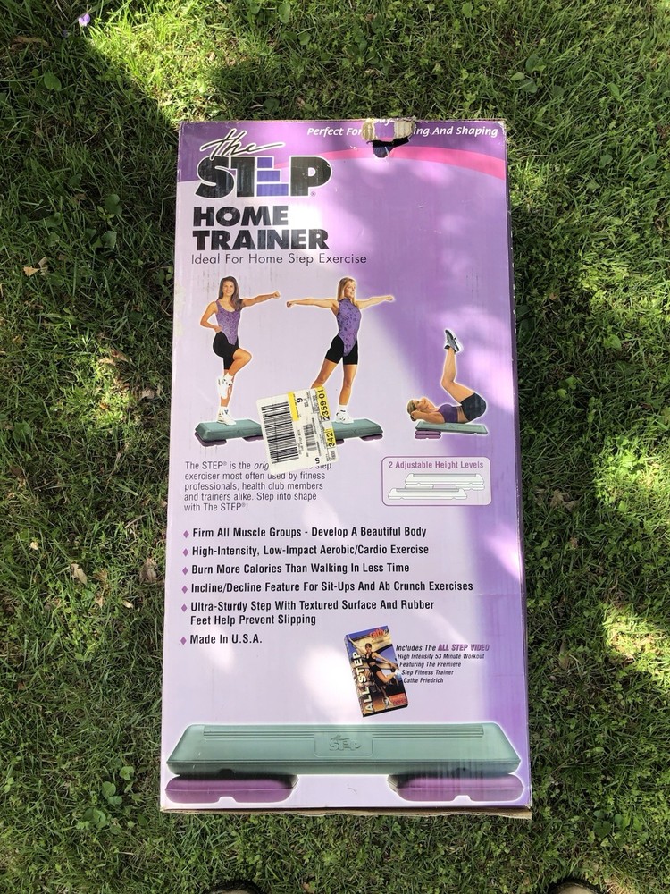 The Step Home Trainer Exercise Stepper Aerobic Firm Tone Shape Platform & Risers