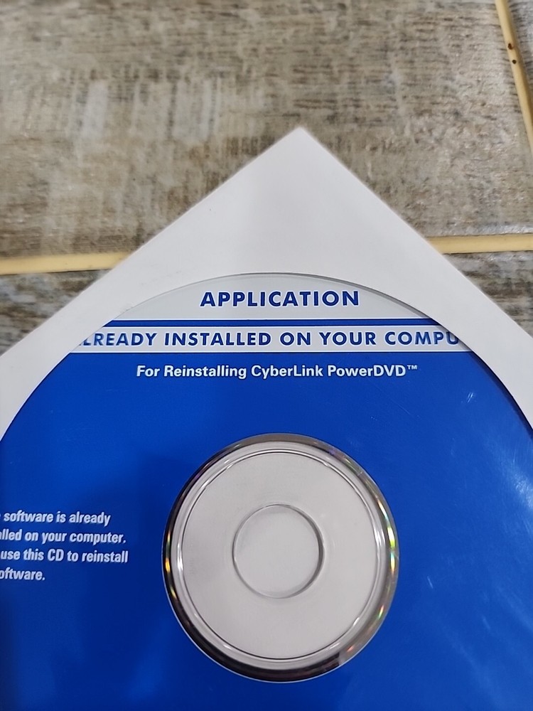 Dell Applications For Reinstalling Cyberlink PowerDVD Software New Sealed