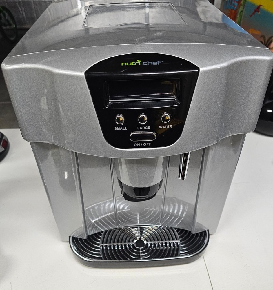 NutriChef Countertop Ice Cube Maker Machine & Dispenser - Kitchen PYLE PICEM-75