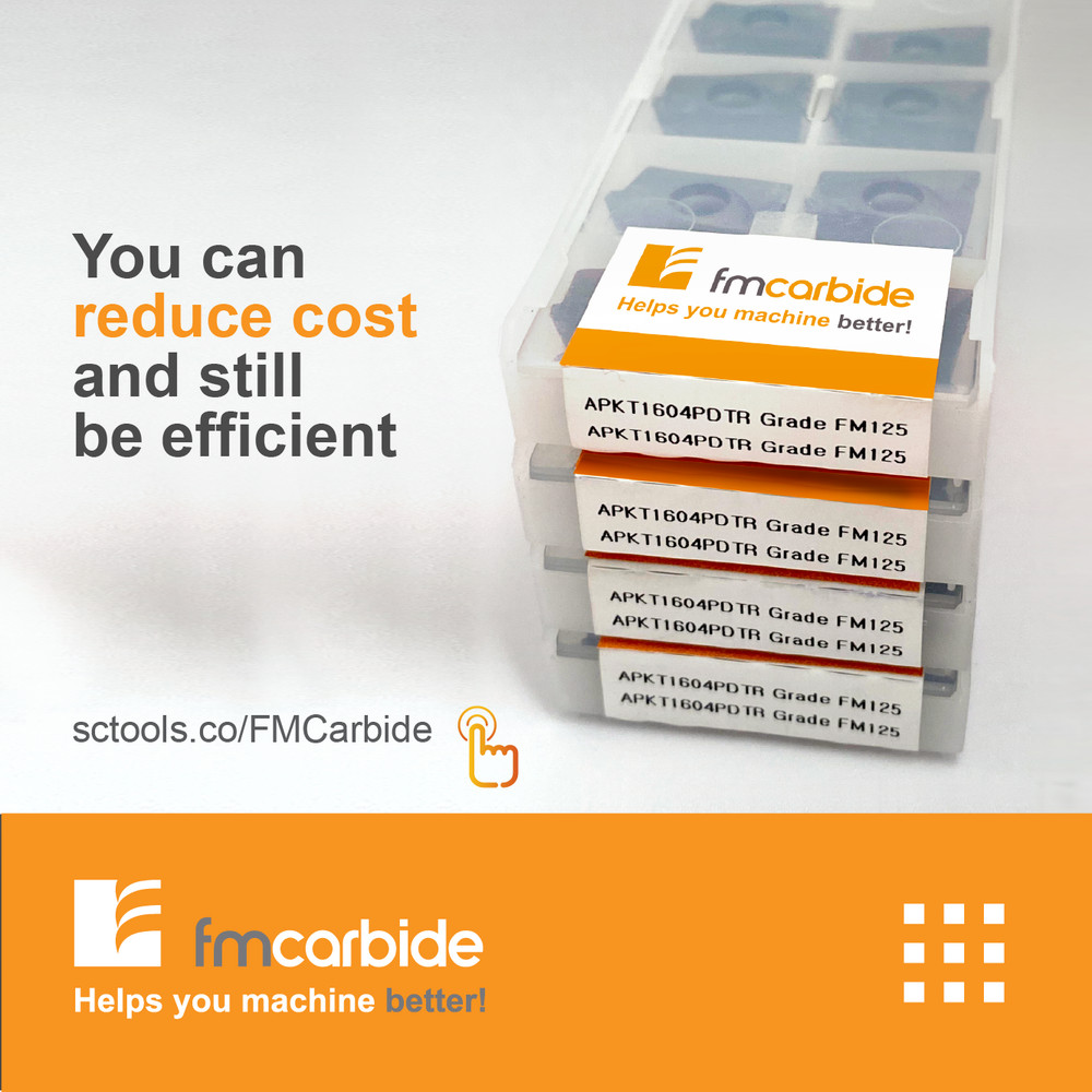 APKT 100308 PDTR Grade FM125 #FMCARBIDE Insert (BOX)