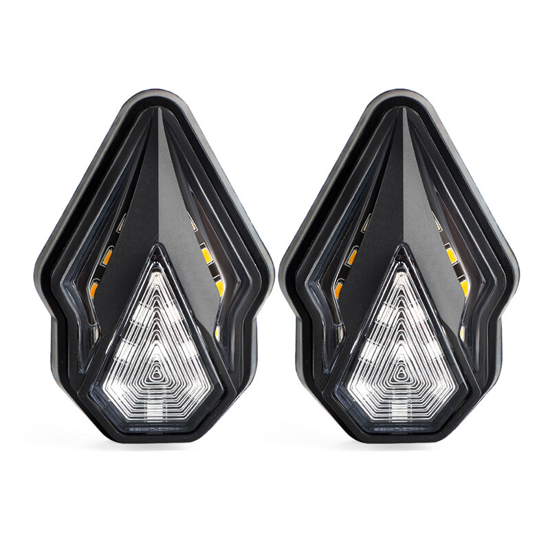 2x Motorcycle Flush Mount Turn Signal Indicator Blinker Red Amber LED Light DRL