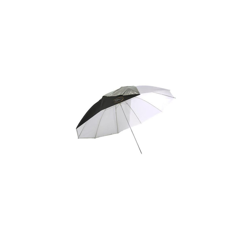 Glow 72" White Parabolic Umbrella with Removable Silver/Black Layer #GL-U-72WBC
