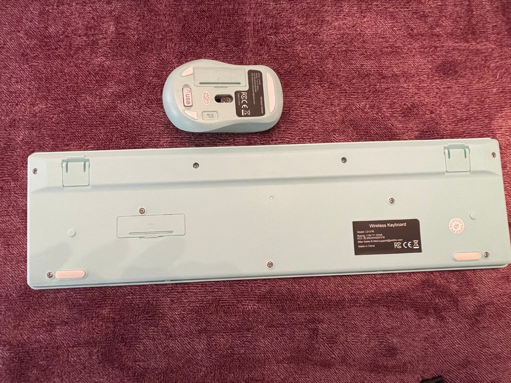 Wisfox Mint Green Wireless Keyboard & Mouse TESTED