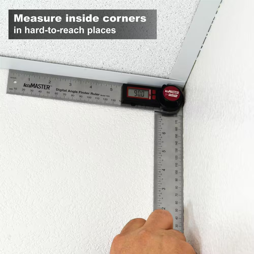 Accumaster Digital 7 In. Angle Finder Protractor & Ruler – Electronic Measuring
