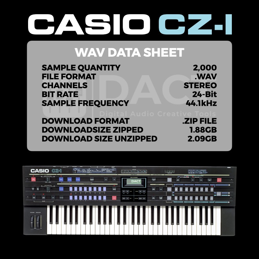 Casio CZ-1 Synthesizer Sample Library (2,000 Samples) - Instant Access