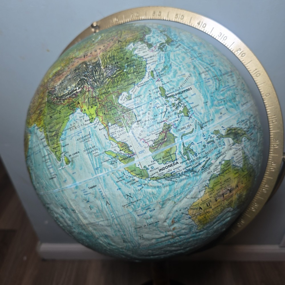 Replogle Treasury Floor Globe, Blue 12" Rough Surface