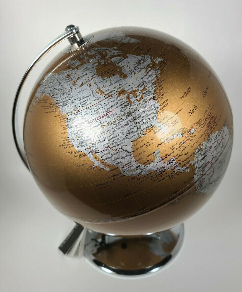 Drexel Heritage Two-Tone Gold/Silver Globe 12" Tall