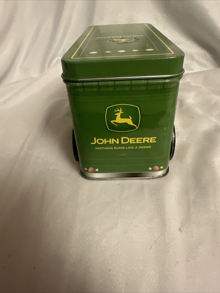 John Deere Tin Box Truck Shaped Container GREAT GRAPHICS