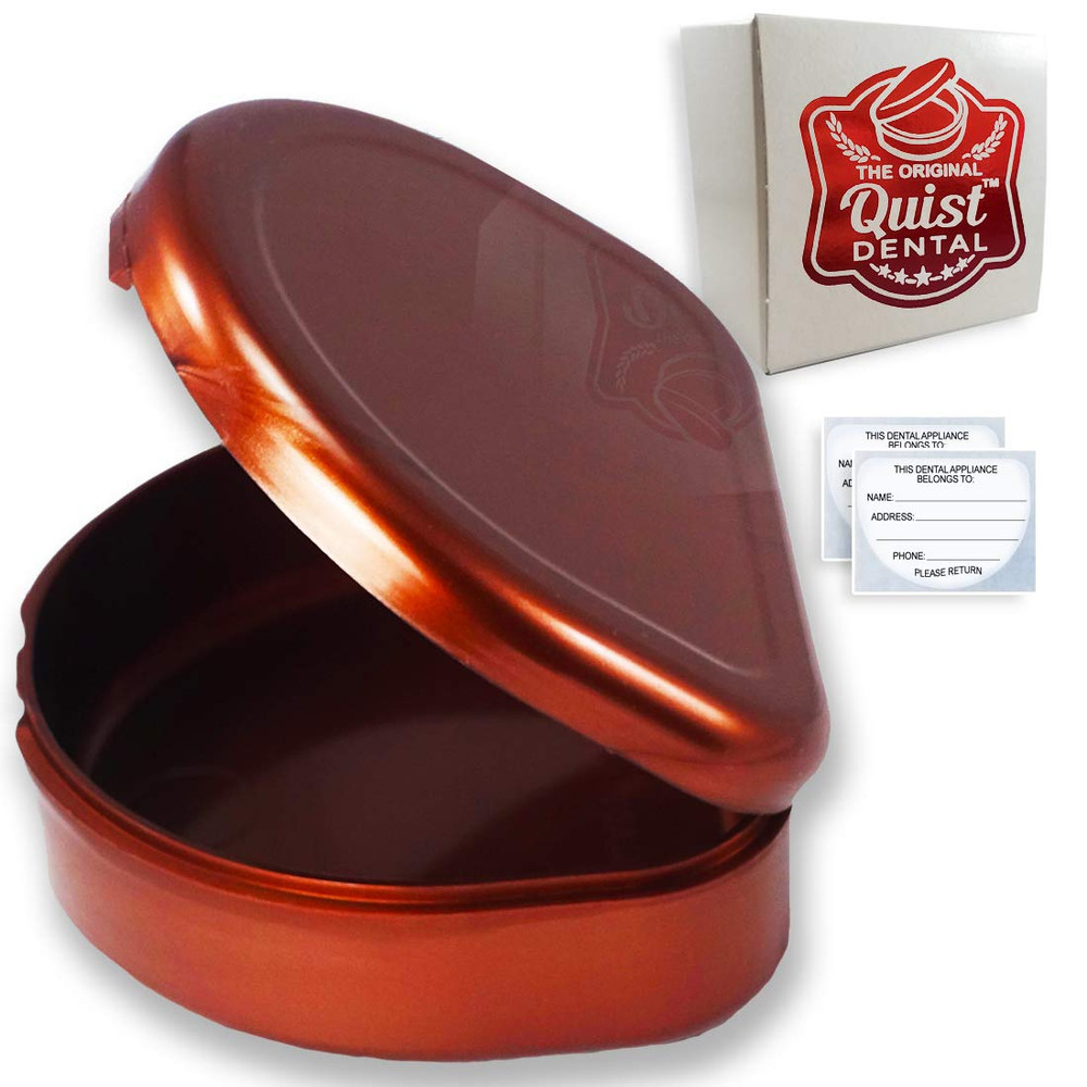 QUIST (TM) Solid Orthodontic Retainer Case (Copper)