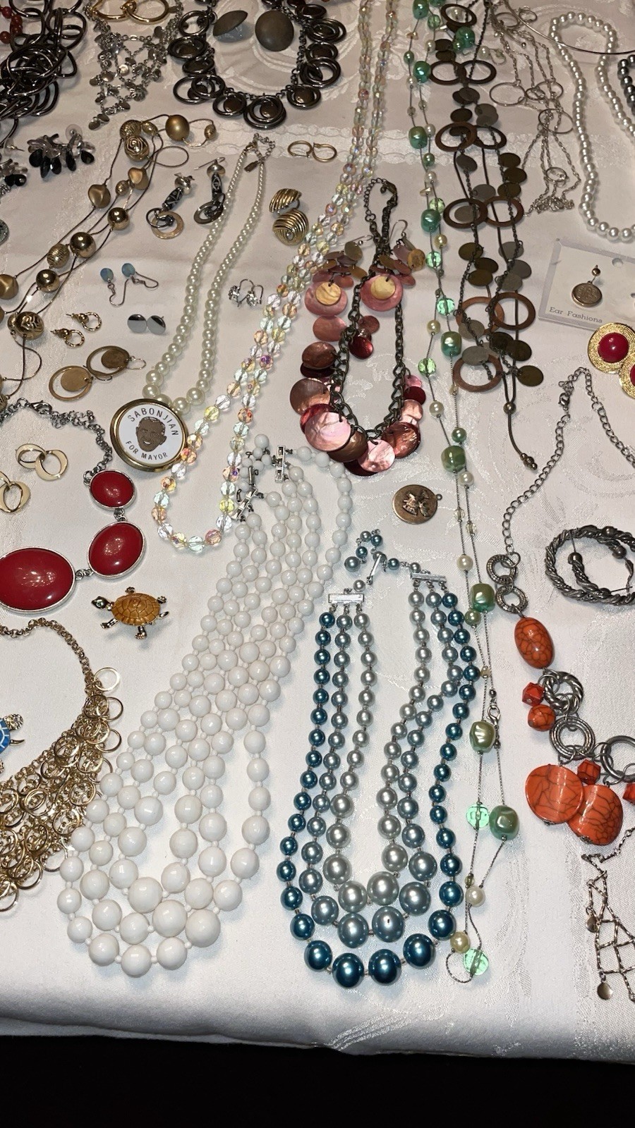 Huge Estate Jewelry Lot 83 Enamel, Alpaca, All Wearable, Marked Joan Rivers Iman