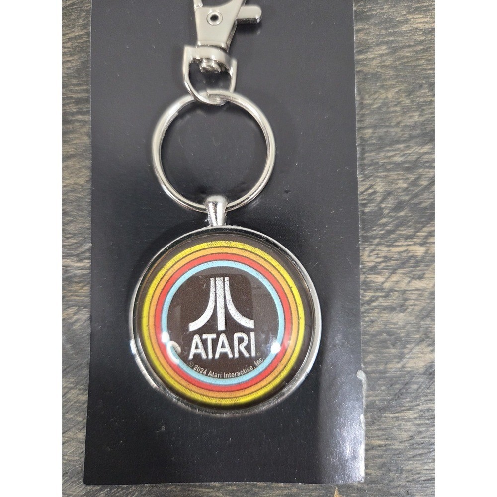 ATARI Round Logo Metal Keychain
