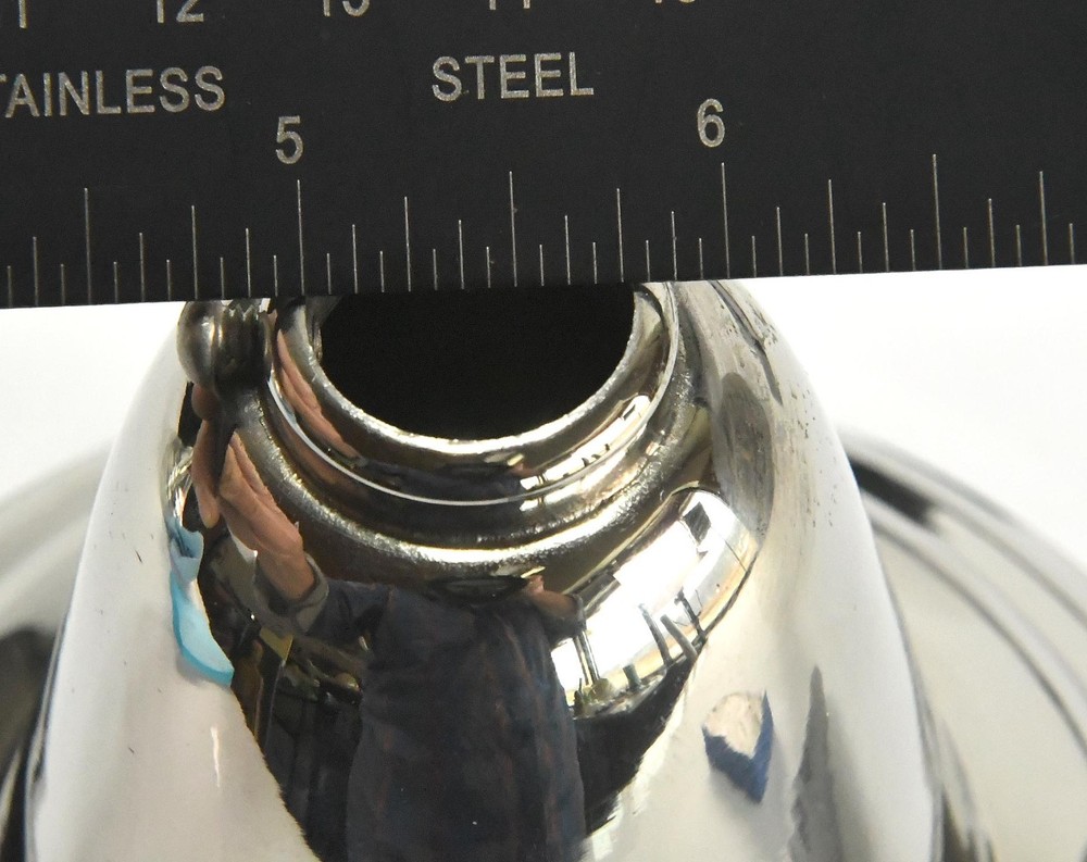 NOS CHROME FINISH CEILING BELL CANOPY