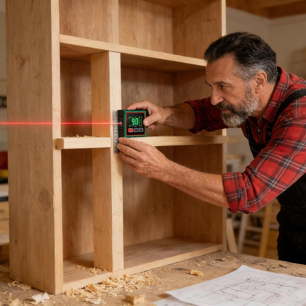 Digital Angle Finder Magnetic Protractor Laser Level Box Inclinometer Tool