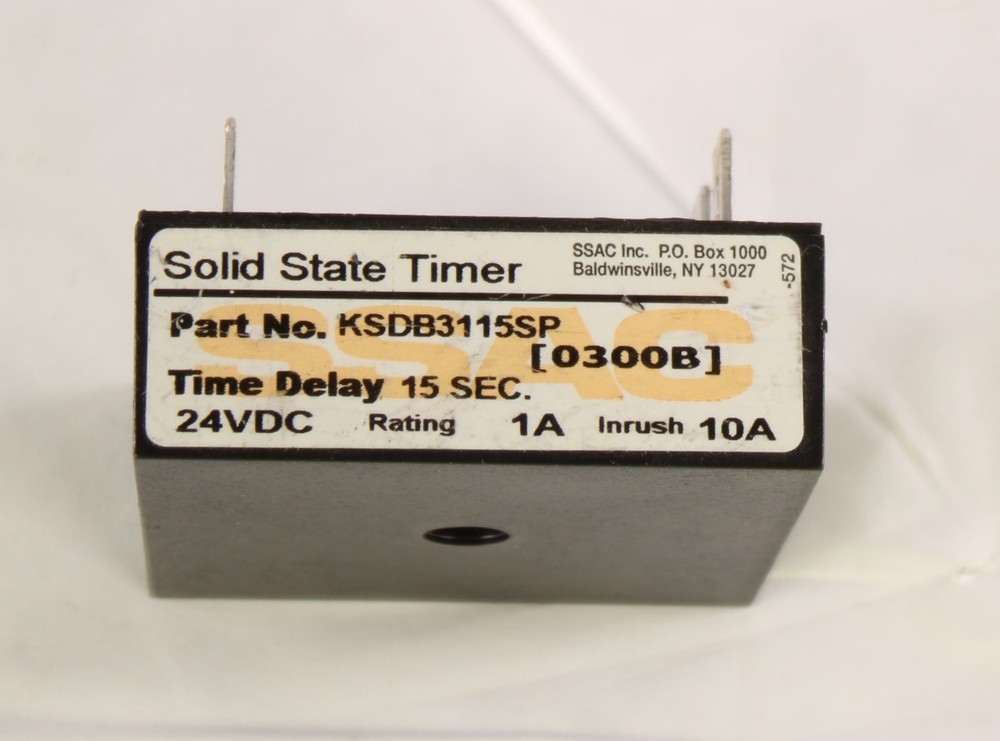 KSD83115SP SSAC Inc. Solid State Timer 15 Sec. Time Delay