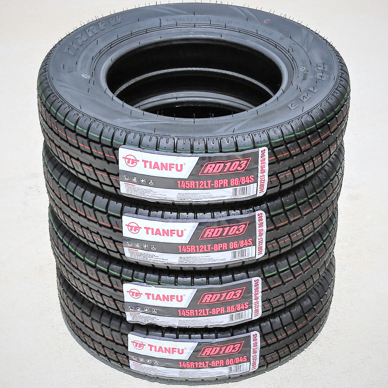 4 Tires Tianfu RD-103 145R12 Load D 8 Ply Van Commercial