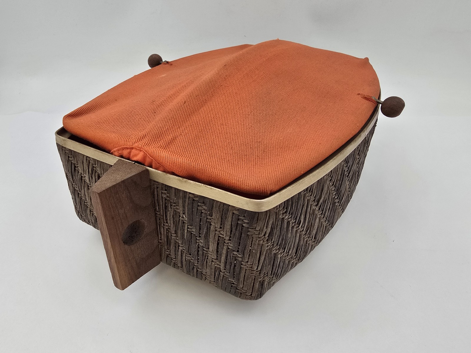 Vintage Salton Hotray WB-5 Bread Bun Warmer Orange Cover Original MCM