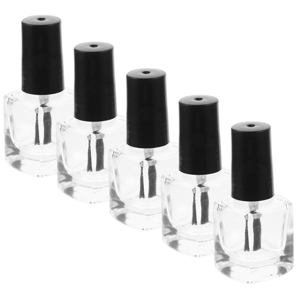 5 Pcs/pack Bottle with Brush Applicator Bottles Brushes Empty Nail Polish
