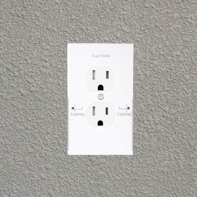 4Pack Wall Outlet Plate LED Night Light Sensor Inductive No Wire/Battery Needed