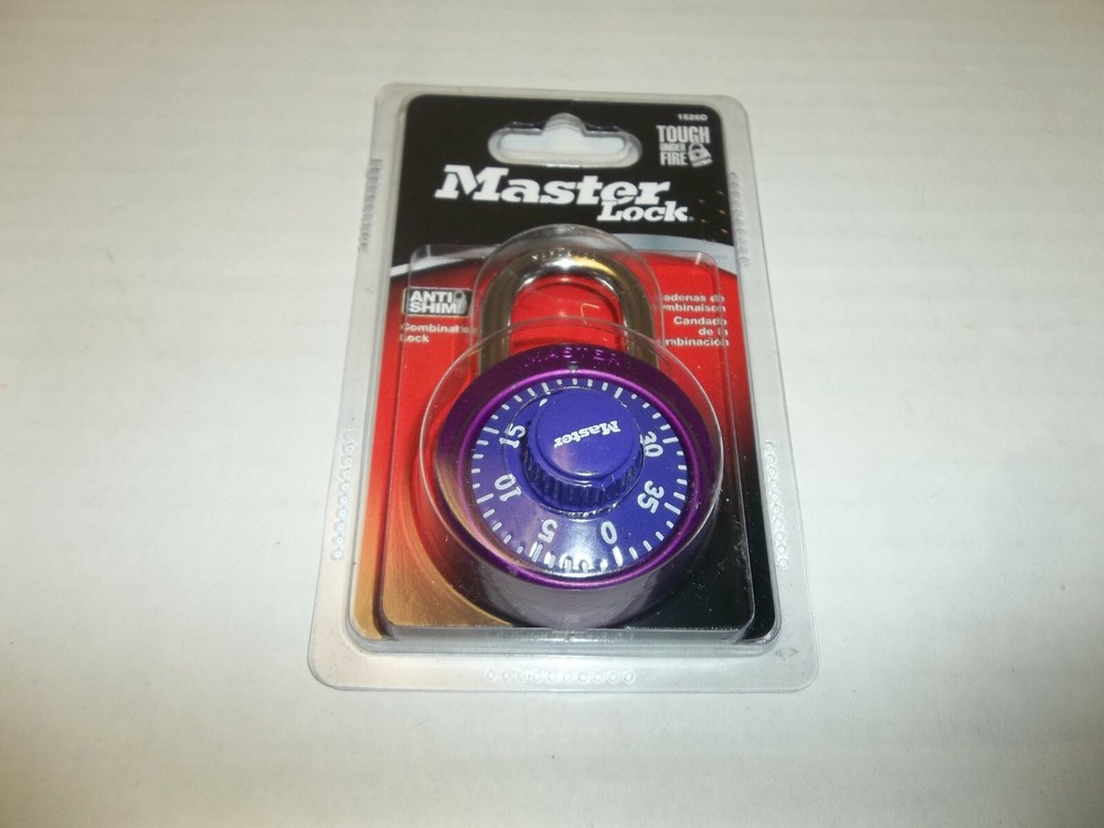 NIP Master Lock Purple Combination Padlock 1526D