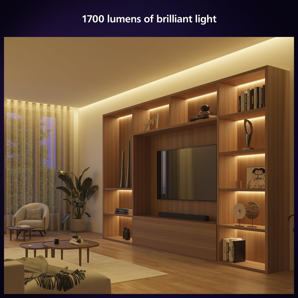 Philips Hue Bluetooth Smart Lightstrip Plus 1m/3ft Extension No Plug, Voice C...