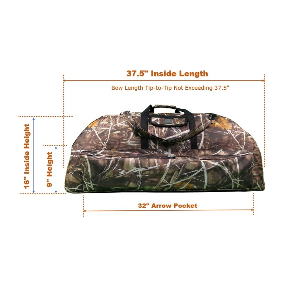BC-1 37.5Inch Soft Compound Bow Case Lightweight Backpack Archery Bow Case wi...