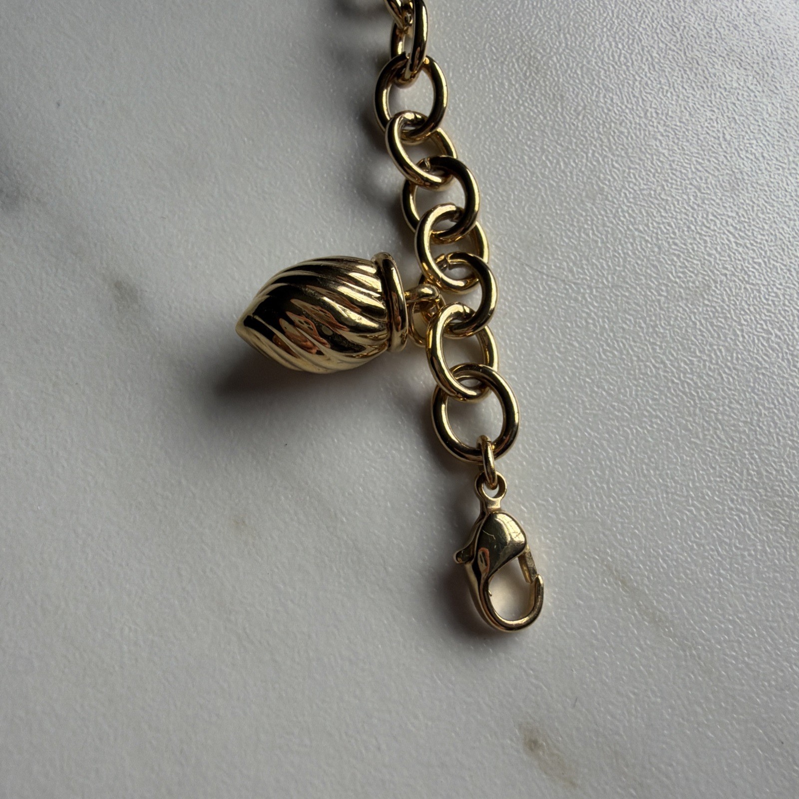 Vintage Napier Bracelet Goldtone Charm Link Chunky