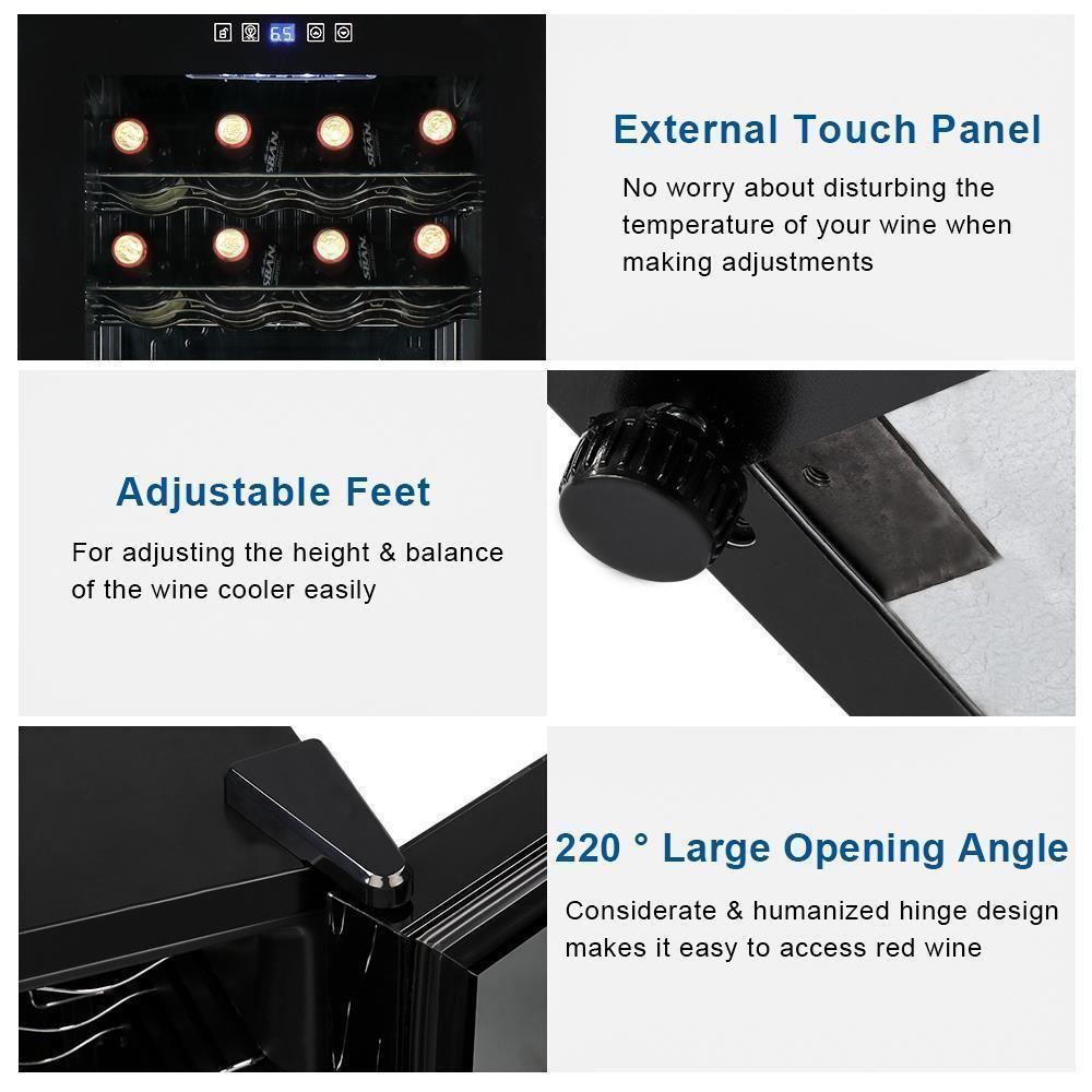 Electric 28 Bottles 80L Wine Fridge Bar Cooler Cabinet Refrigerator LED Digital