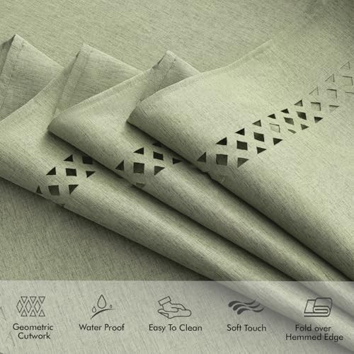 Rectangle Linen Polyester Tablecloth with 104" x 60" (Rectangular) Sage Green