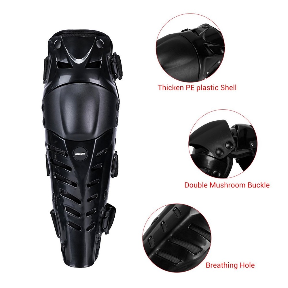 Motorcycle Knee Protective Shin Guards Adjustable Long Leg Sleeve Protector