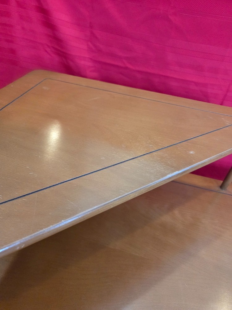 Mid century modern two-tier corner table table