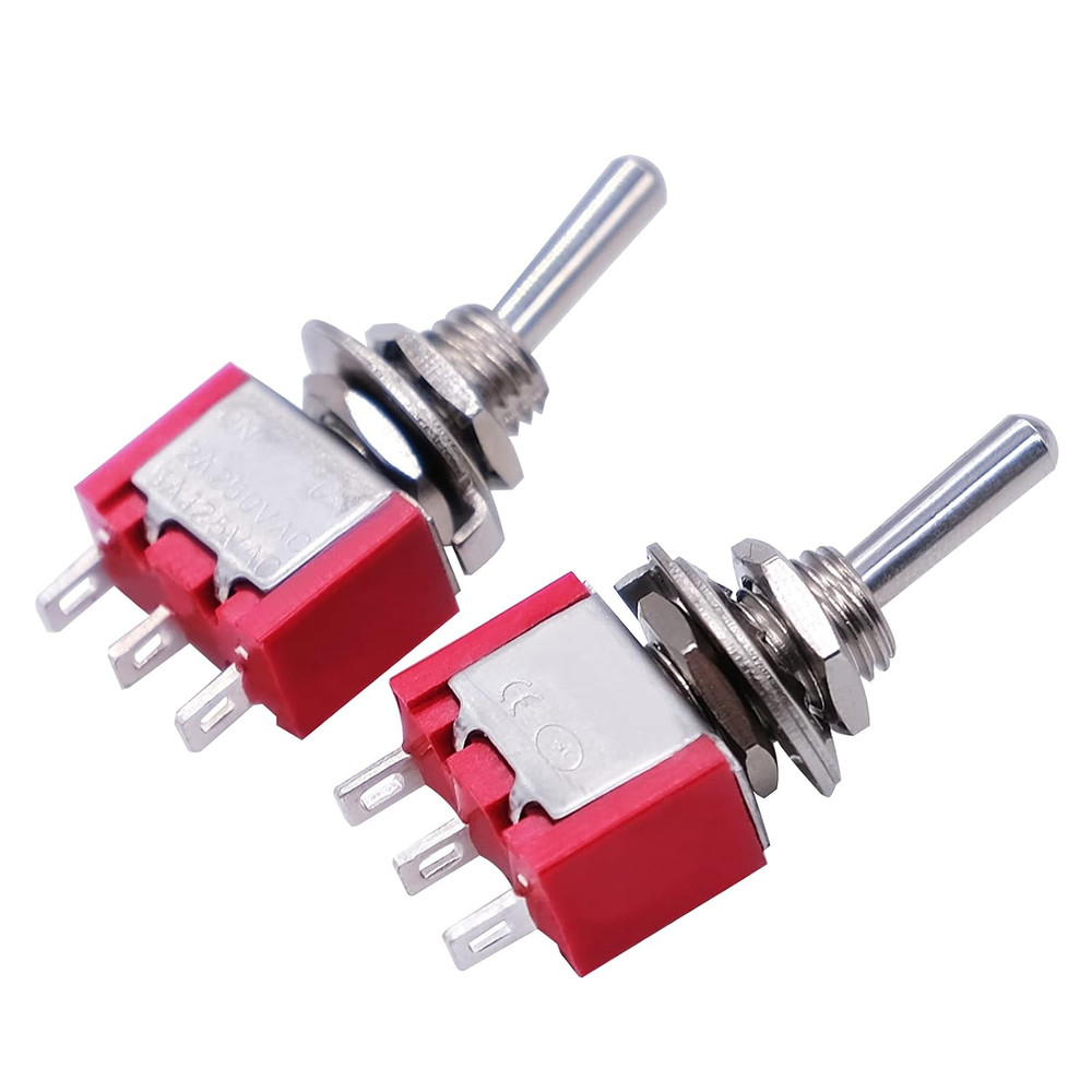 8Pcs MTS-102 3 Terminal 2 Position SPDT Mini Miniature Toggle Switch Car Dash Da