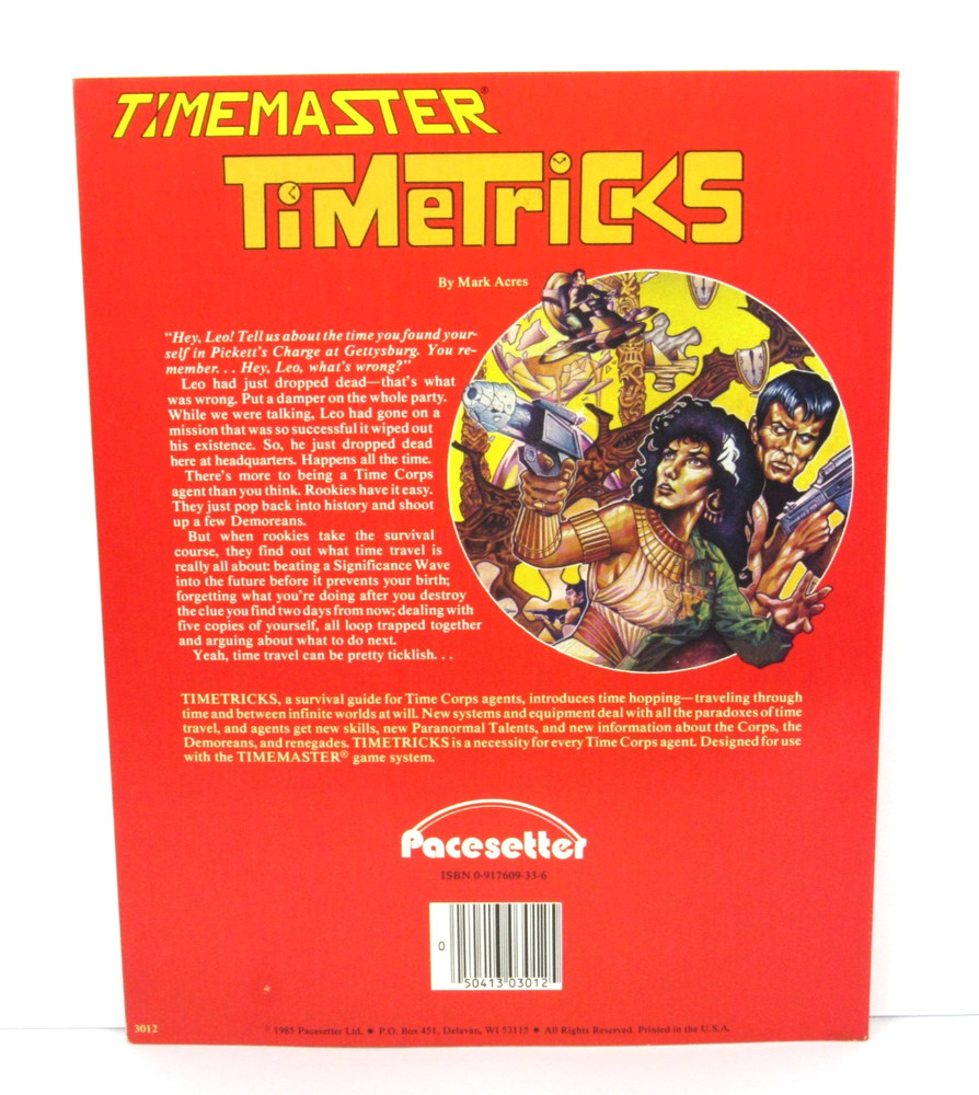 1984 Pacesetter TimeMaster TimeTricks Adventure Sourcebook Original 1st Edition