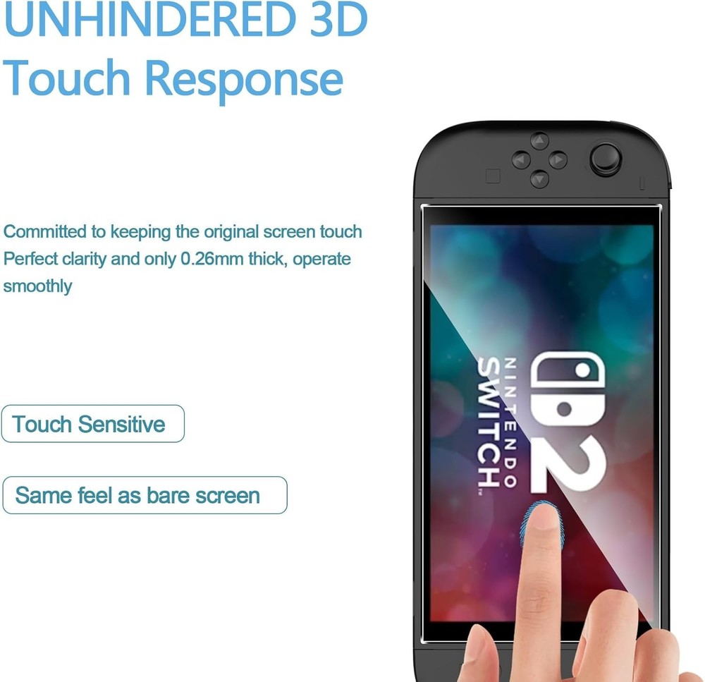 Ultimate 3-Pack Switch 2 Screen Protector - Scratch Resistant & Bubble Free