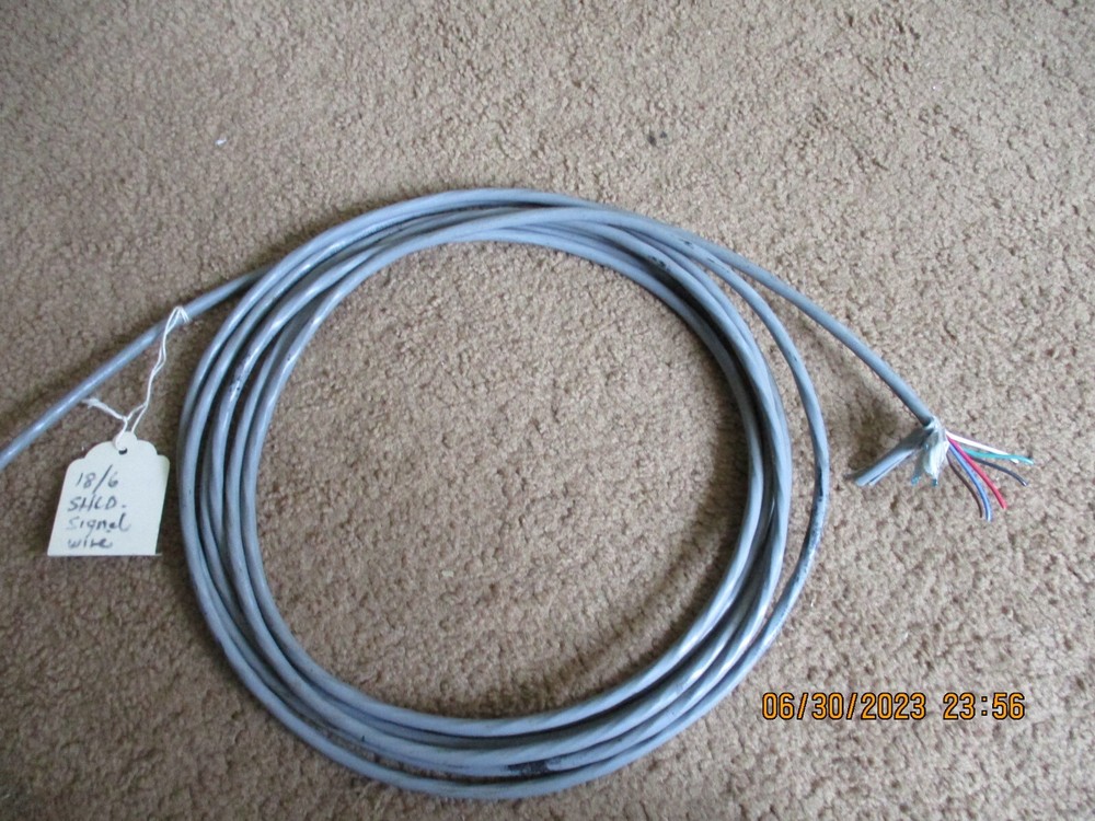 15' - 18/6  BELDEN  copper twisted shielded  pair wire  signal security Stranded