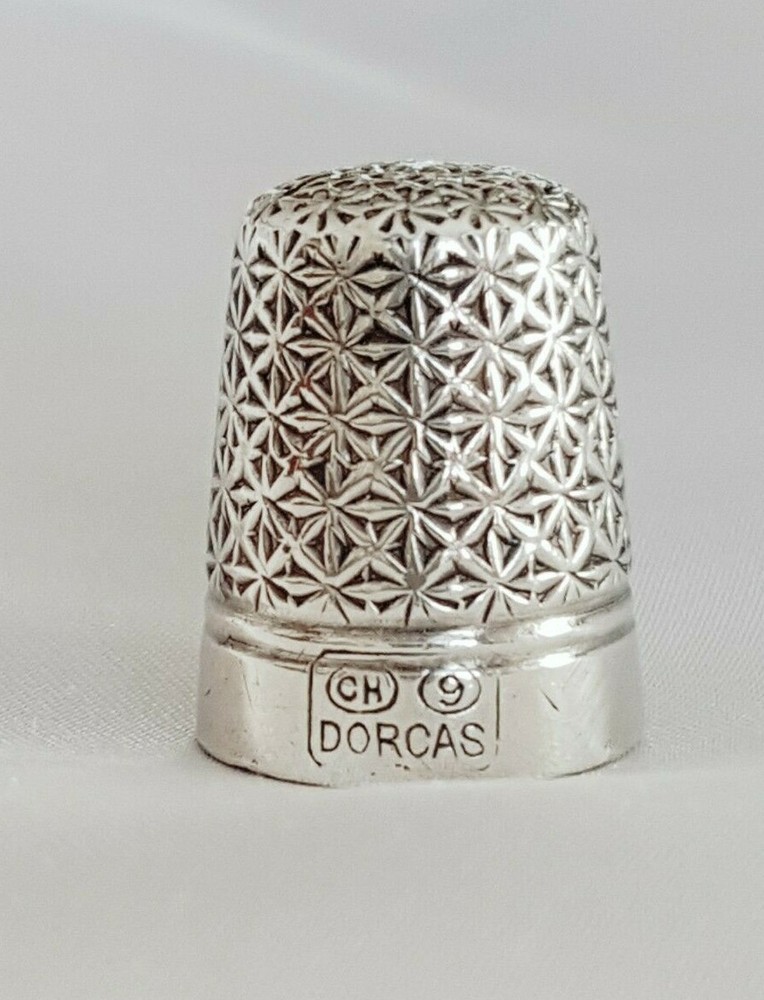 Silver THIMBLE ~ Charles Horner (CH) DORCAS ~ Size 9