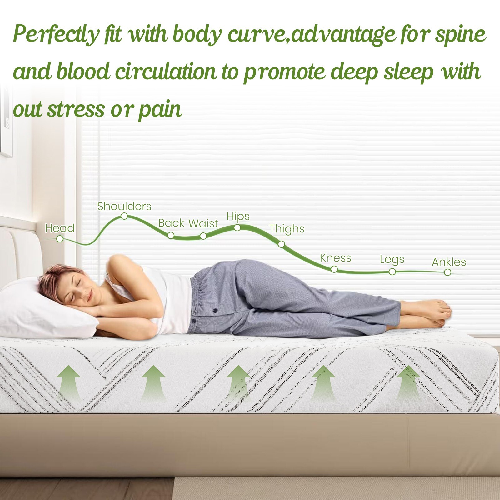 8" 10" 12" Twin Full Queen King Size Gel Memory Foam Mattress, Mattress in a Box